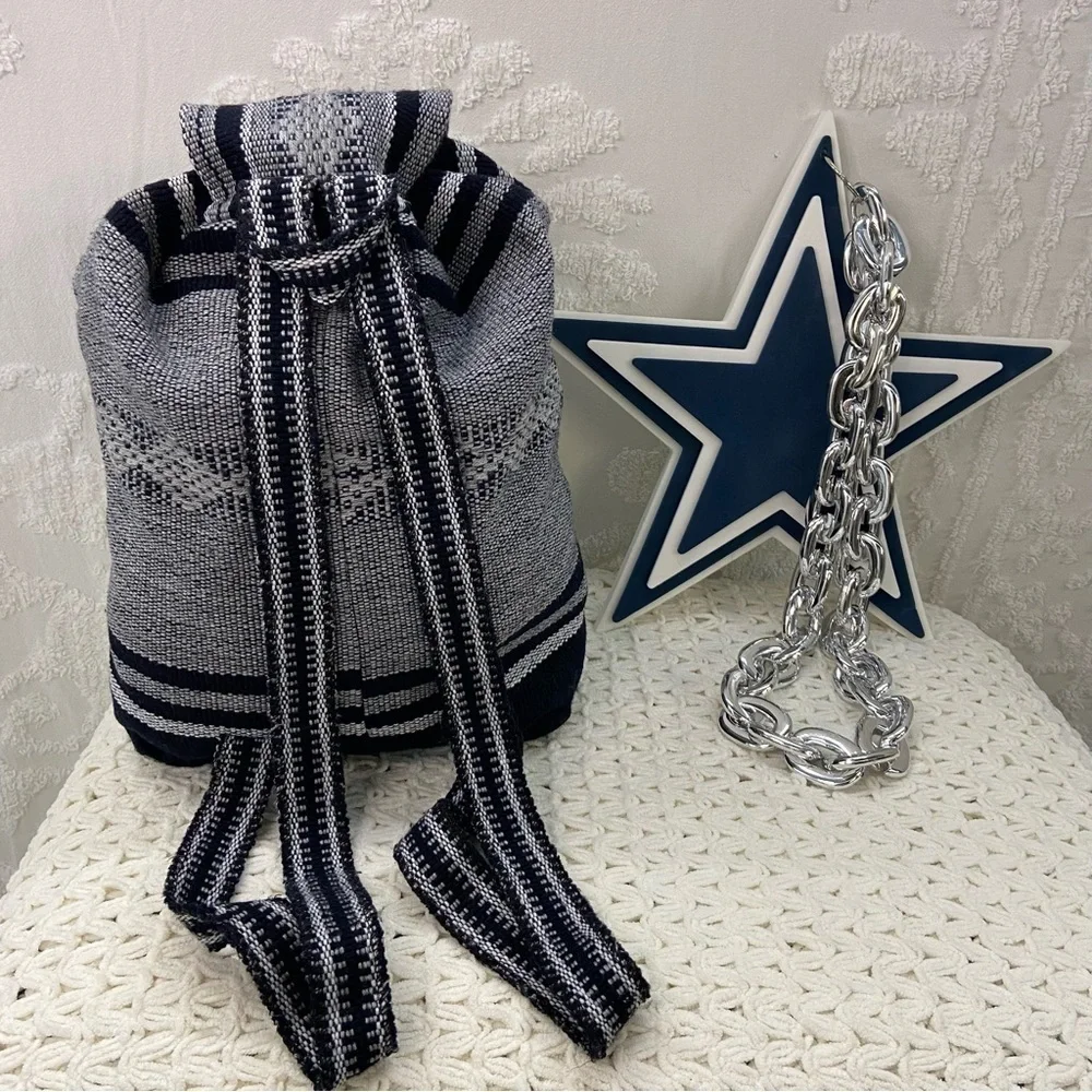 NFL DALLAS COWBOYS TEAM Baja Backpack and Neck Chain Star Sporty Football Fan